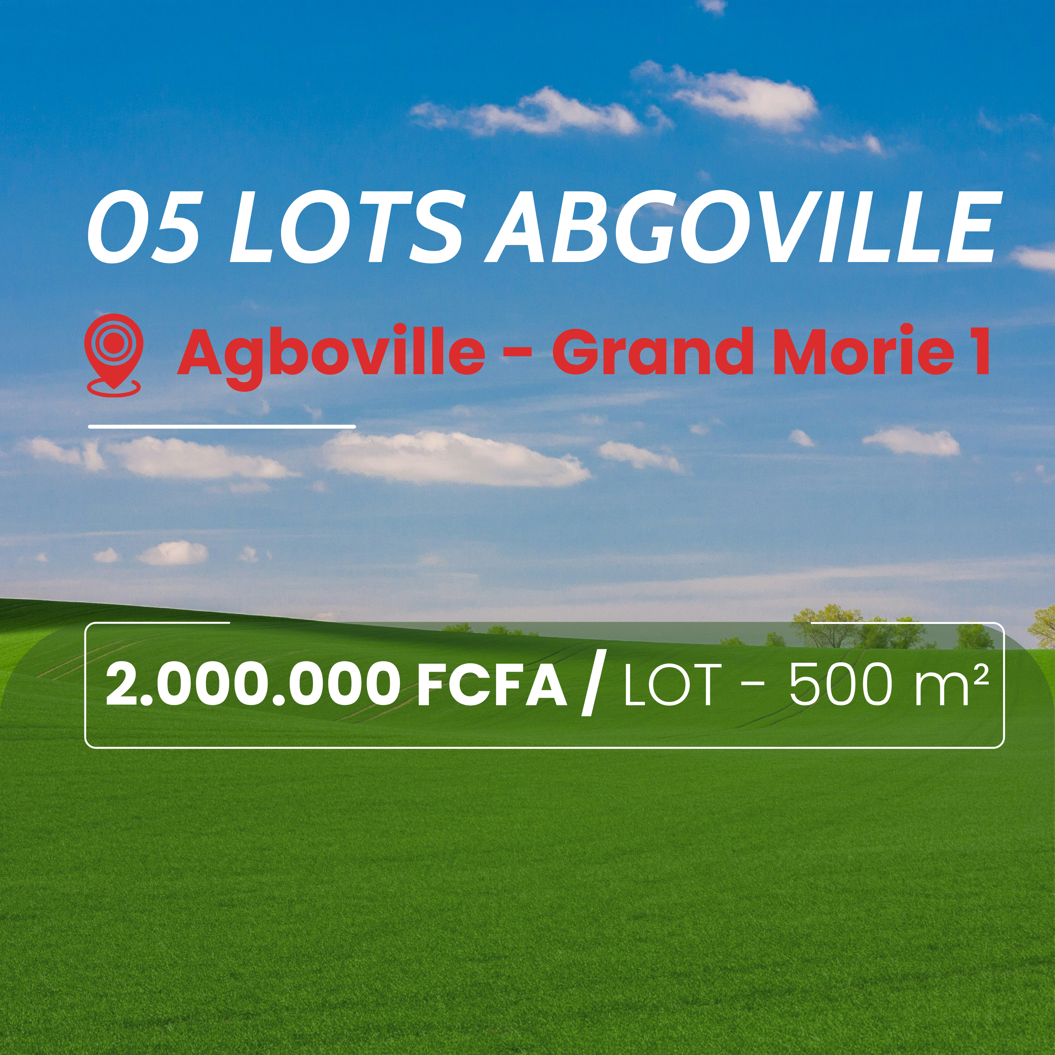 Terrains Agboville Grand morie 1