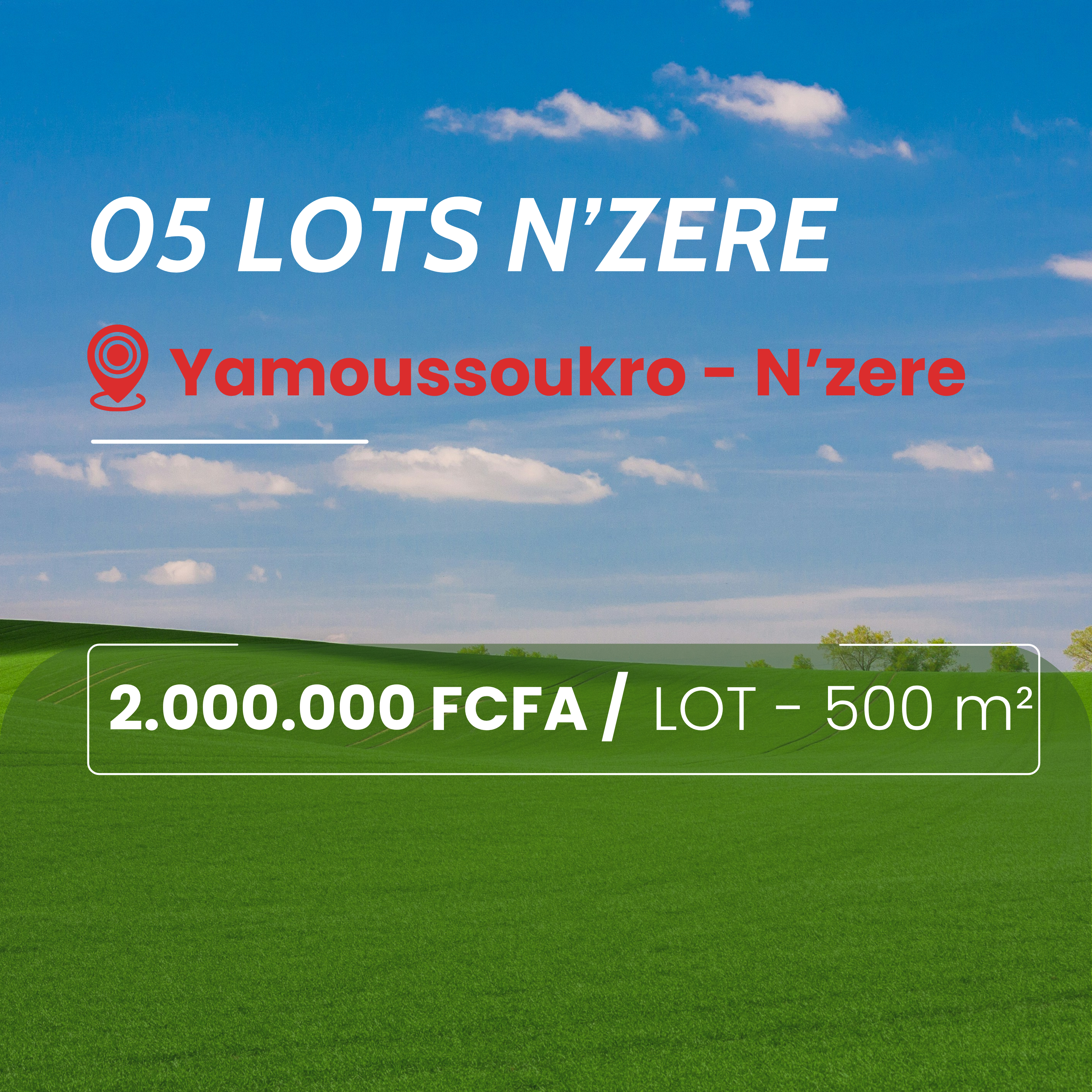 Terrains Yamoussoukro N'zere