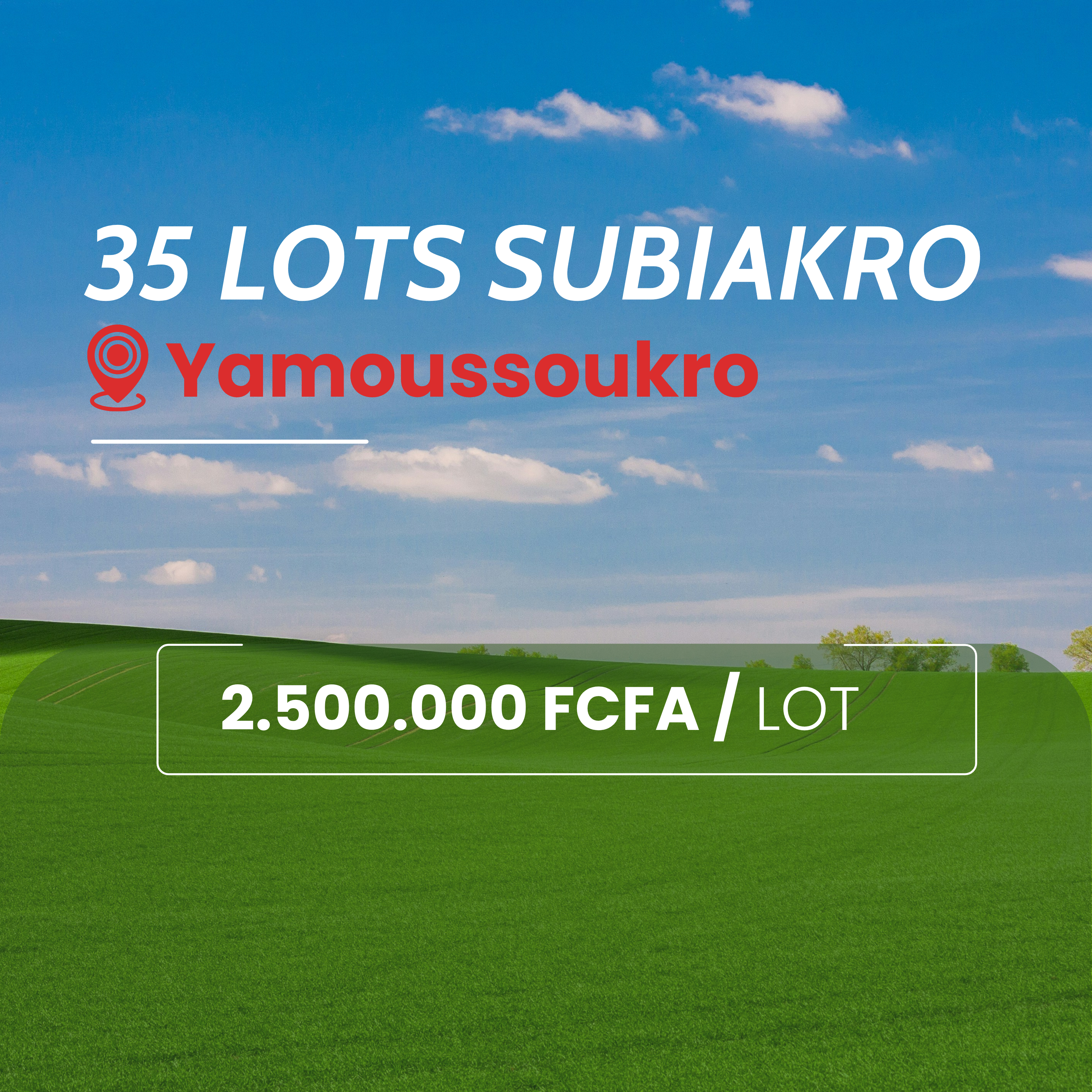 Terrains Yamoussoukro Subiakro